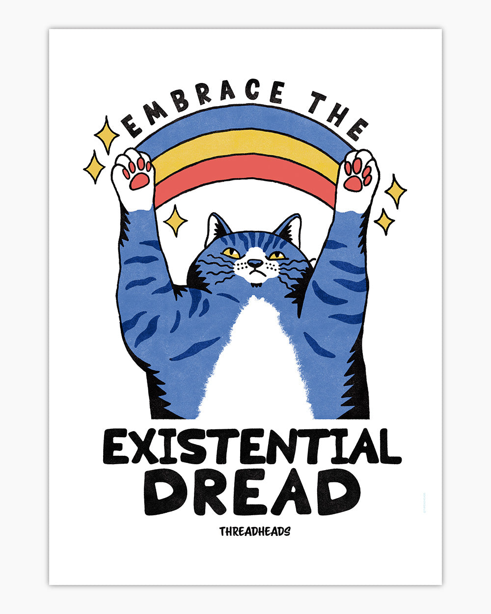 Existential Racoon Embrace the Existential Dread Art Print | Funny Poster | Threadheads ...