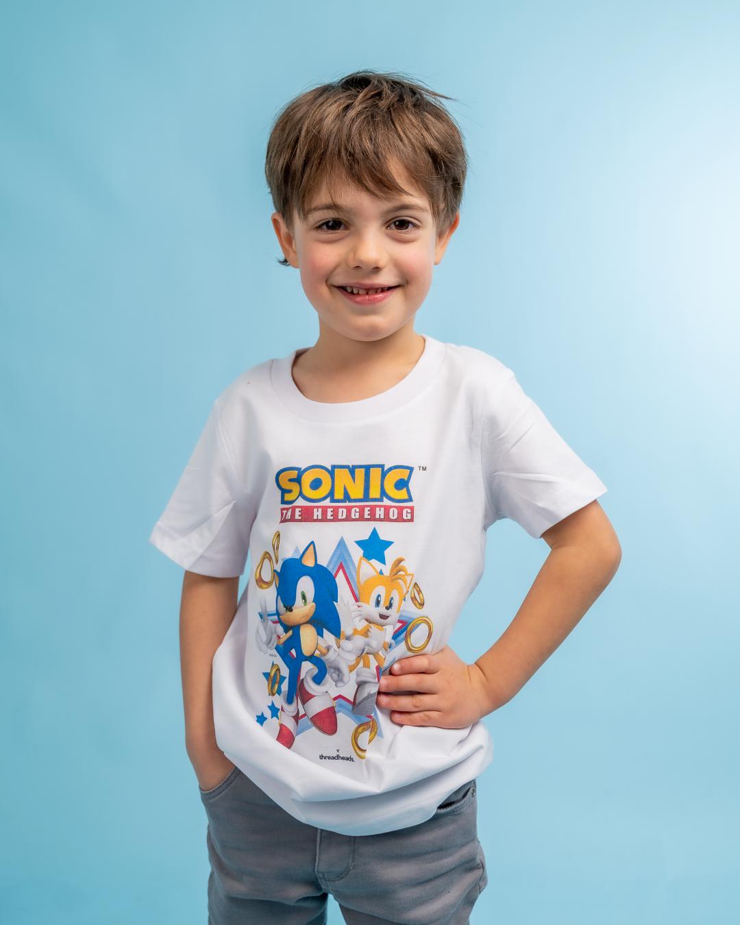 Sonic and Tails Kids T-Shirt Australia Online #colour_white
