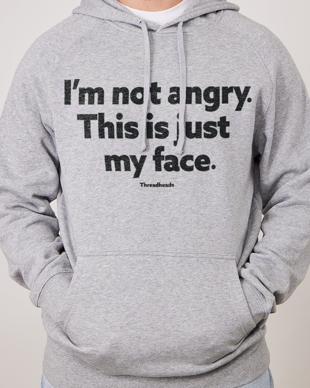 I'm Not Angry Hoodie Australia Online #colour_grey