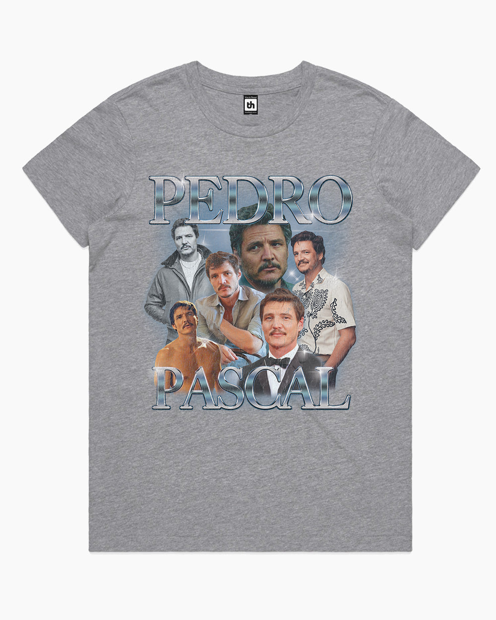 Pedro Pascal T-Shirt Australia Online #colour_grey