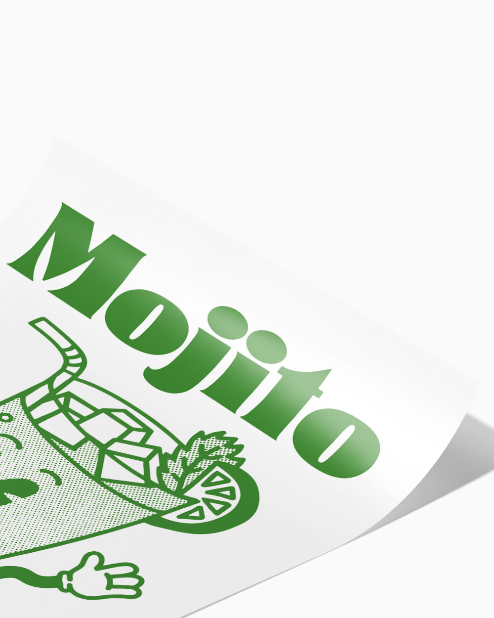 Mojito Art Print Australia Online #colour_white