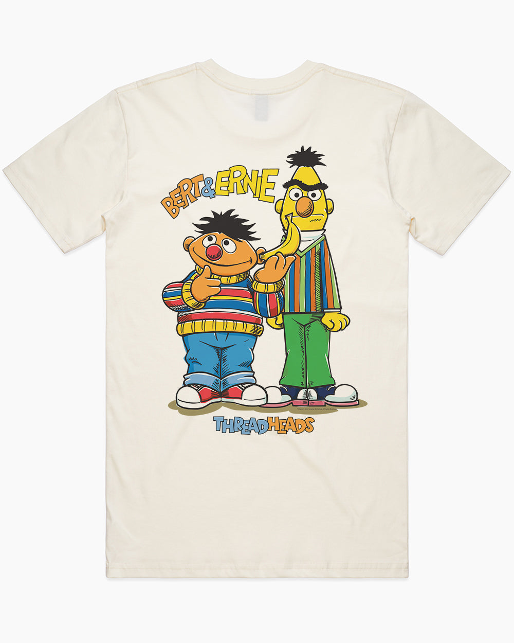 Bert And Ernie Driving Me Bananas T-Shirt Australia Online #colour_natural