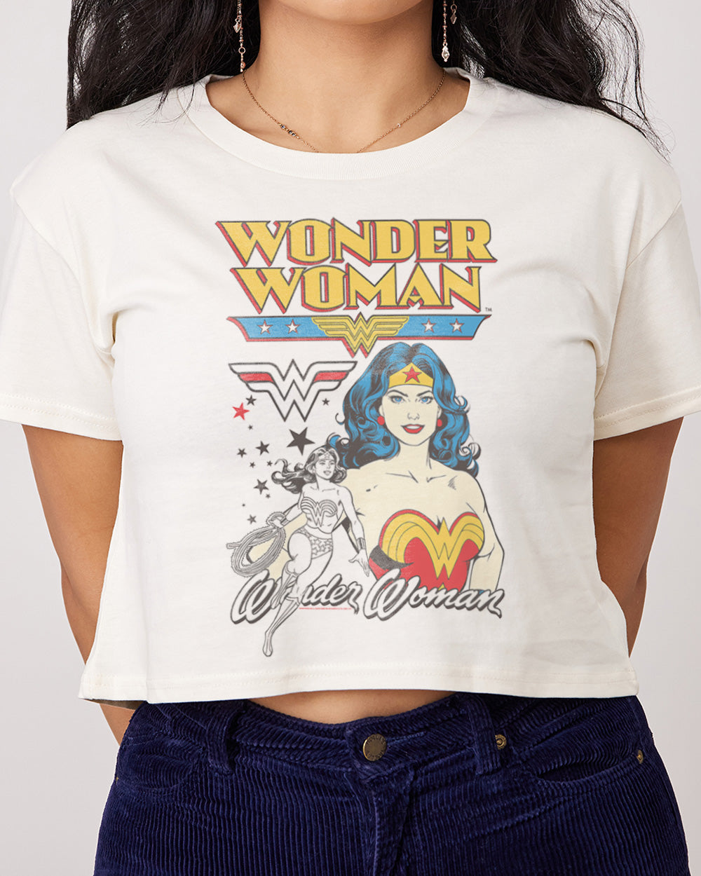 Wonder Woman Vintage Crop Tee Australia Online 