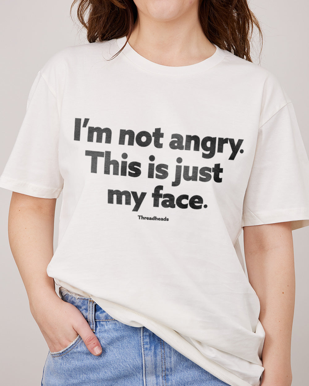 I'm Not Angry T-Shirt Australia Online #colour_natural