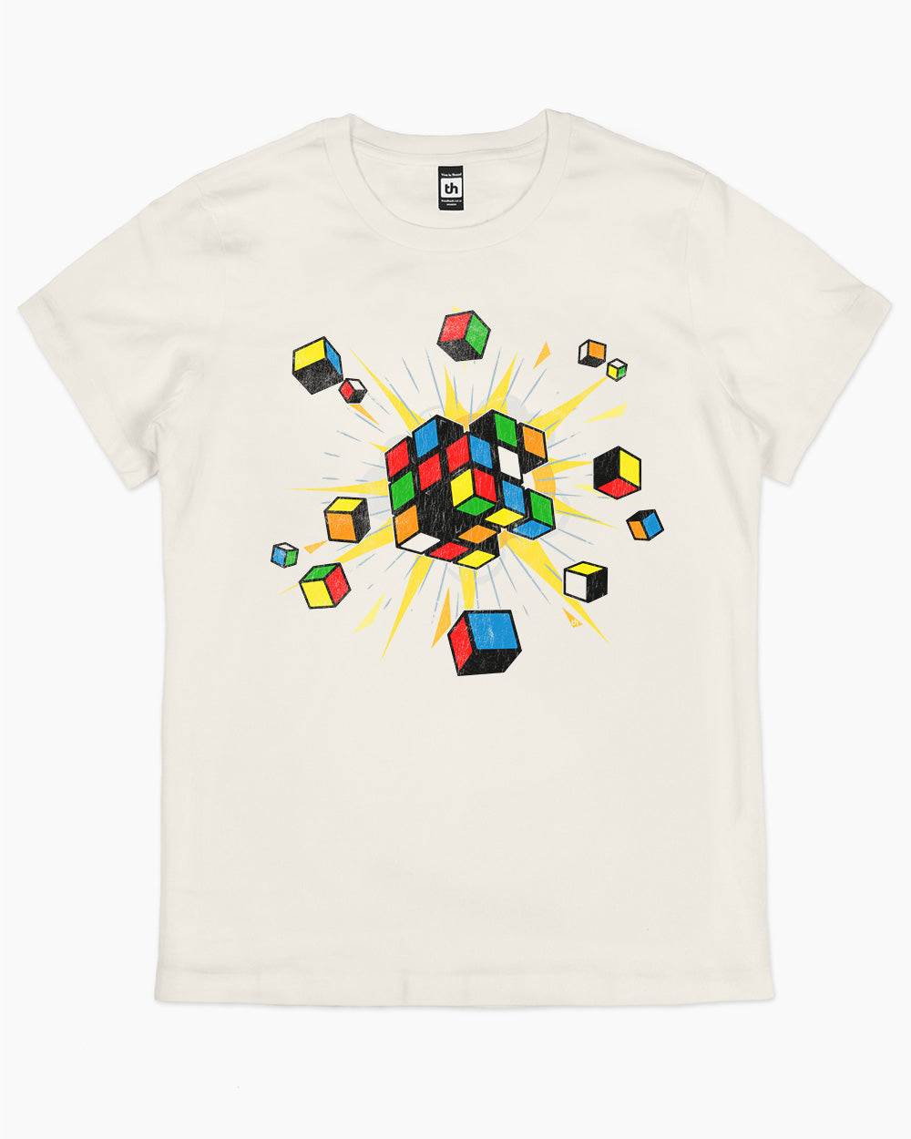 Exploding Cube T-Shirt Australia Online #colour_natural