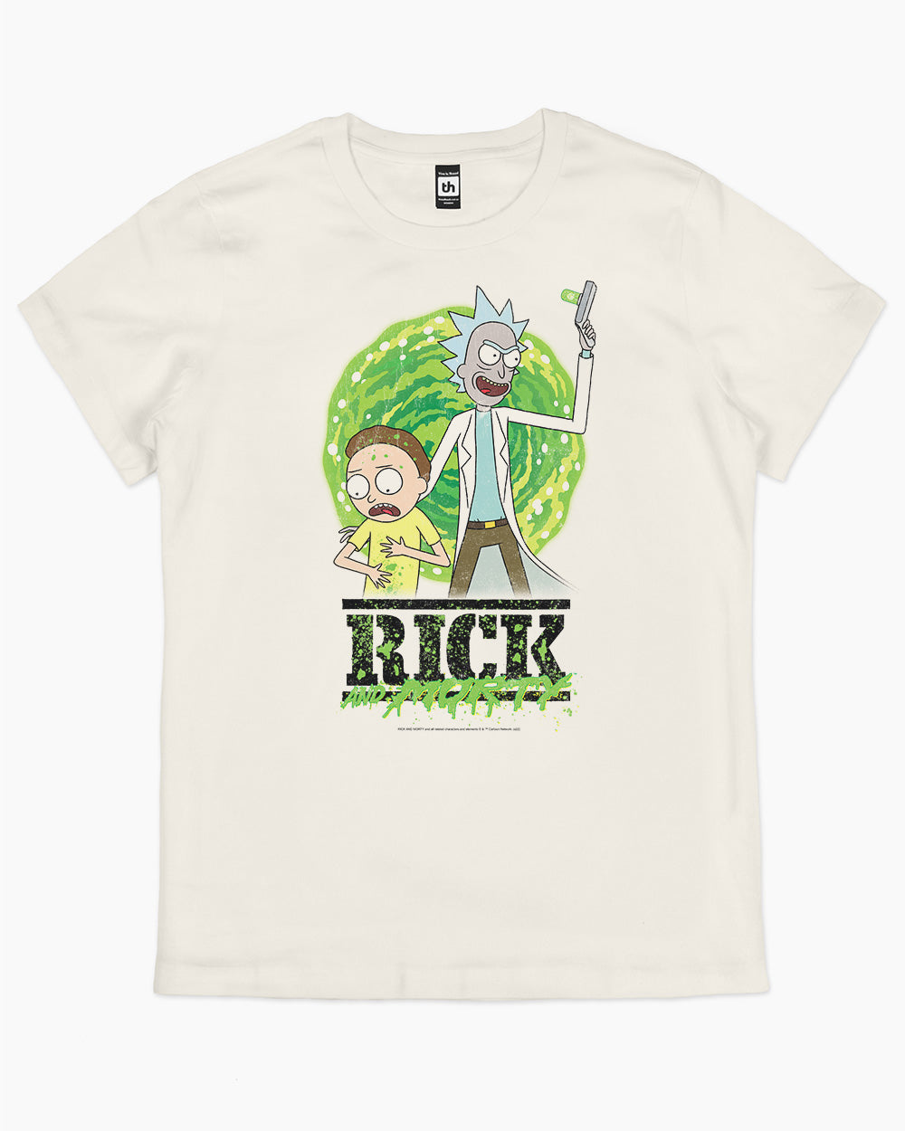 Rick and Morty Splatter T-Shirt Australia Online #colour_natural