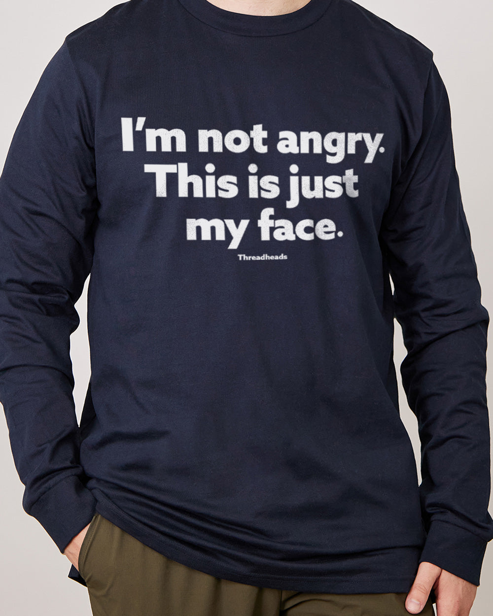 I'm Not Angry Long Sleeve Australia Online #colour_navy