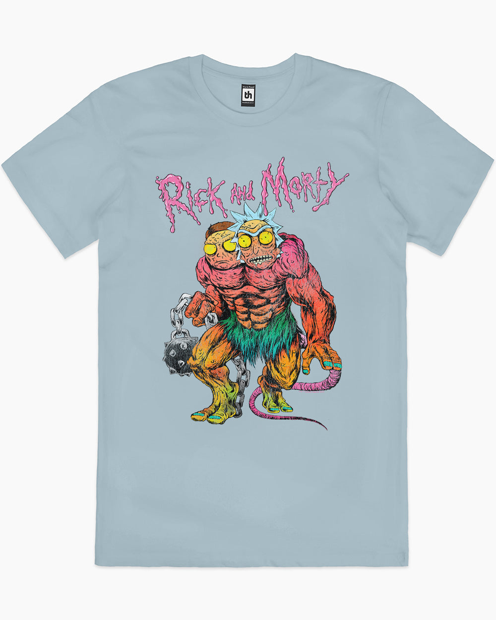 Rick and Morty Monsters T-Shirt Australia Online #colour_pale blue