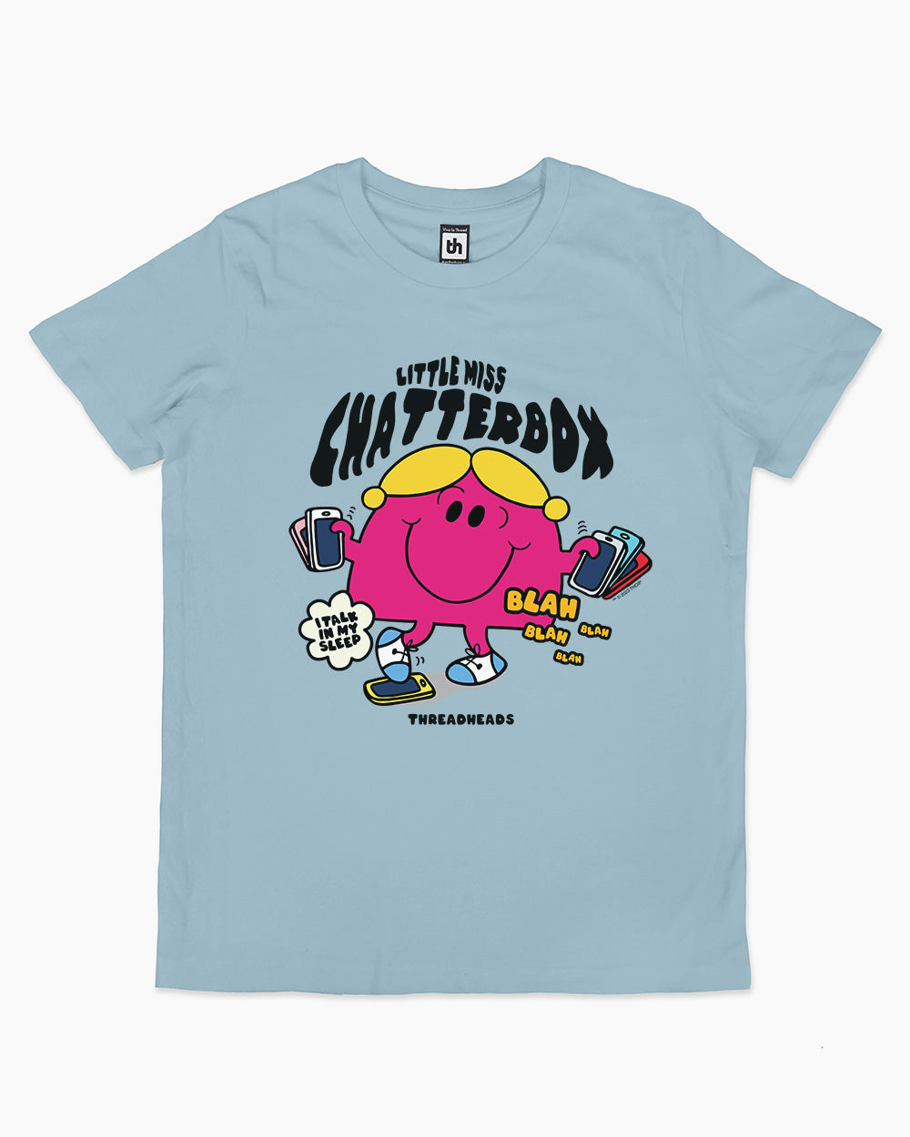 Little Miss Chatterbox Kids T-Shirt Australia Online #colour_pale blue