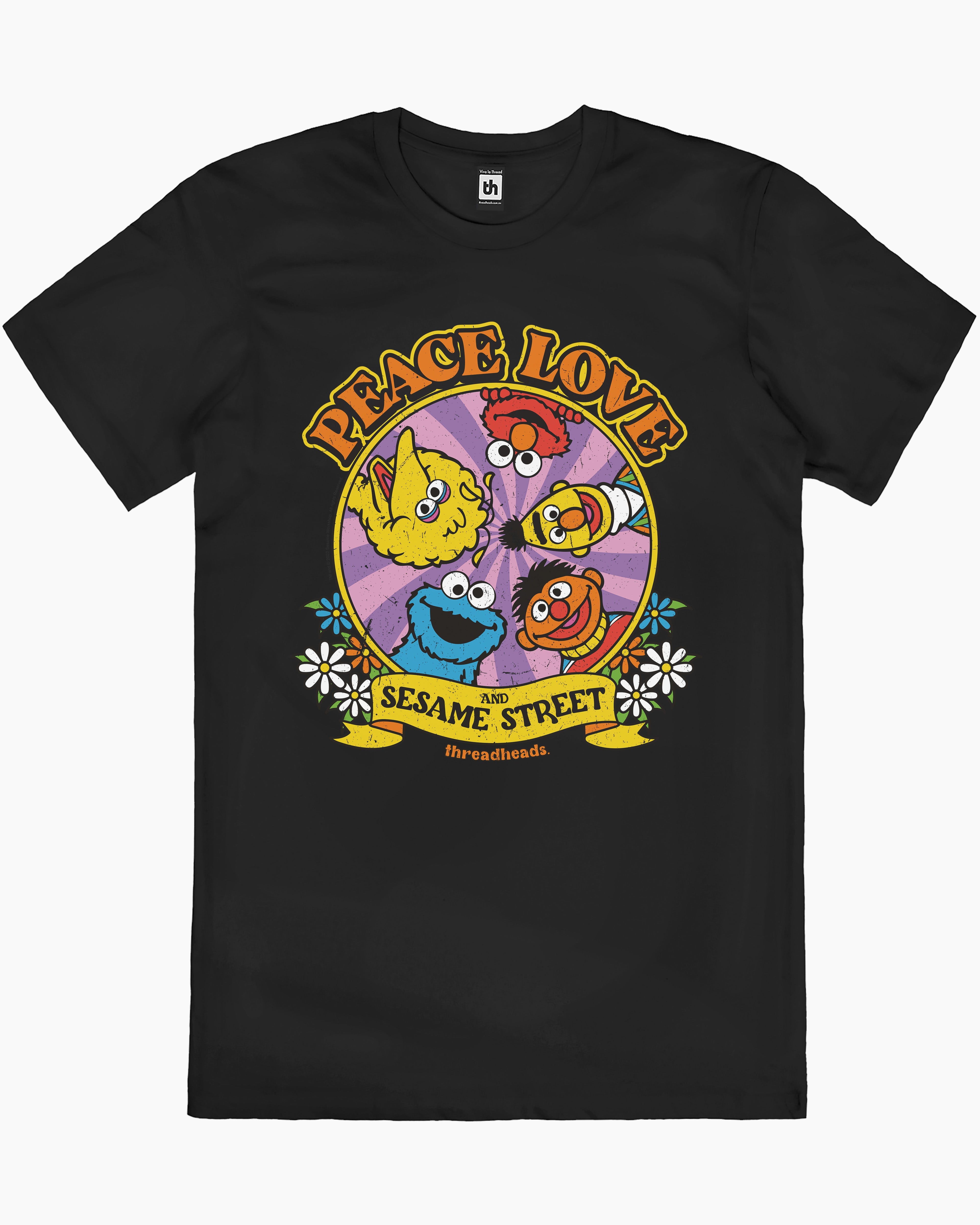 Peace Love And Sesame Street T Shirt Official Sesame Street Merch Australia