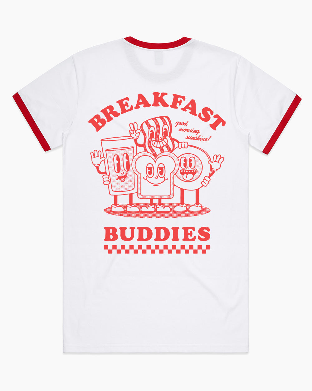Breakfast Buddies T-Shirt Australia Online #colour_red ringer