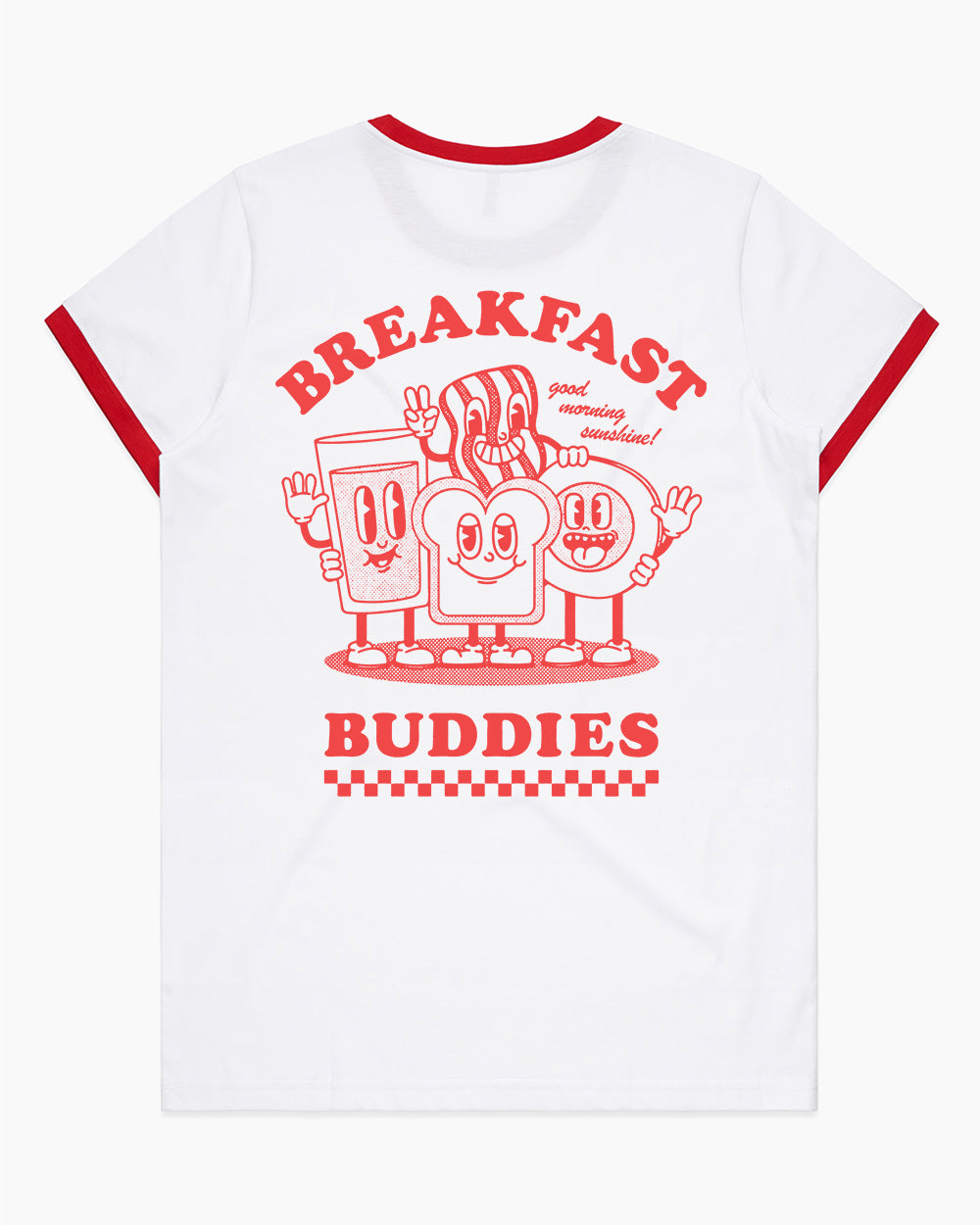Breakfast Buddies T-Shirt Australia Online #colour_red ringer