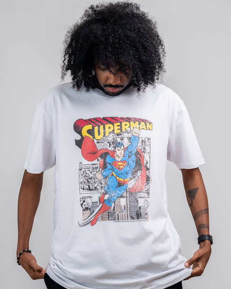 Merch Panel Superman Comic Panel T-Shirt | Official DC Merch Australia