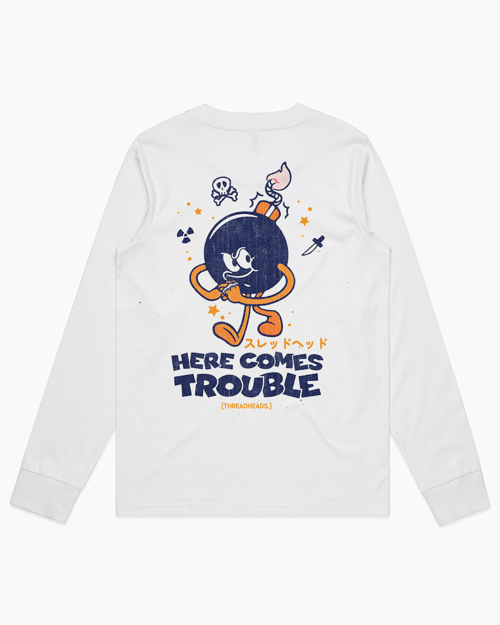 Here Comes Trouble Long Sleeve Australia Online #colour_white