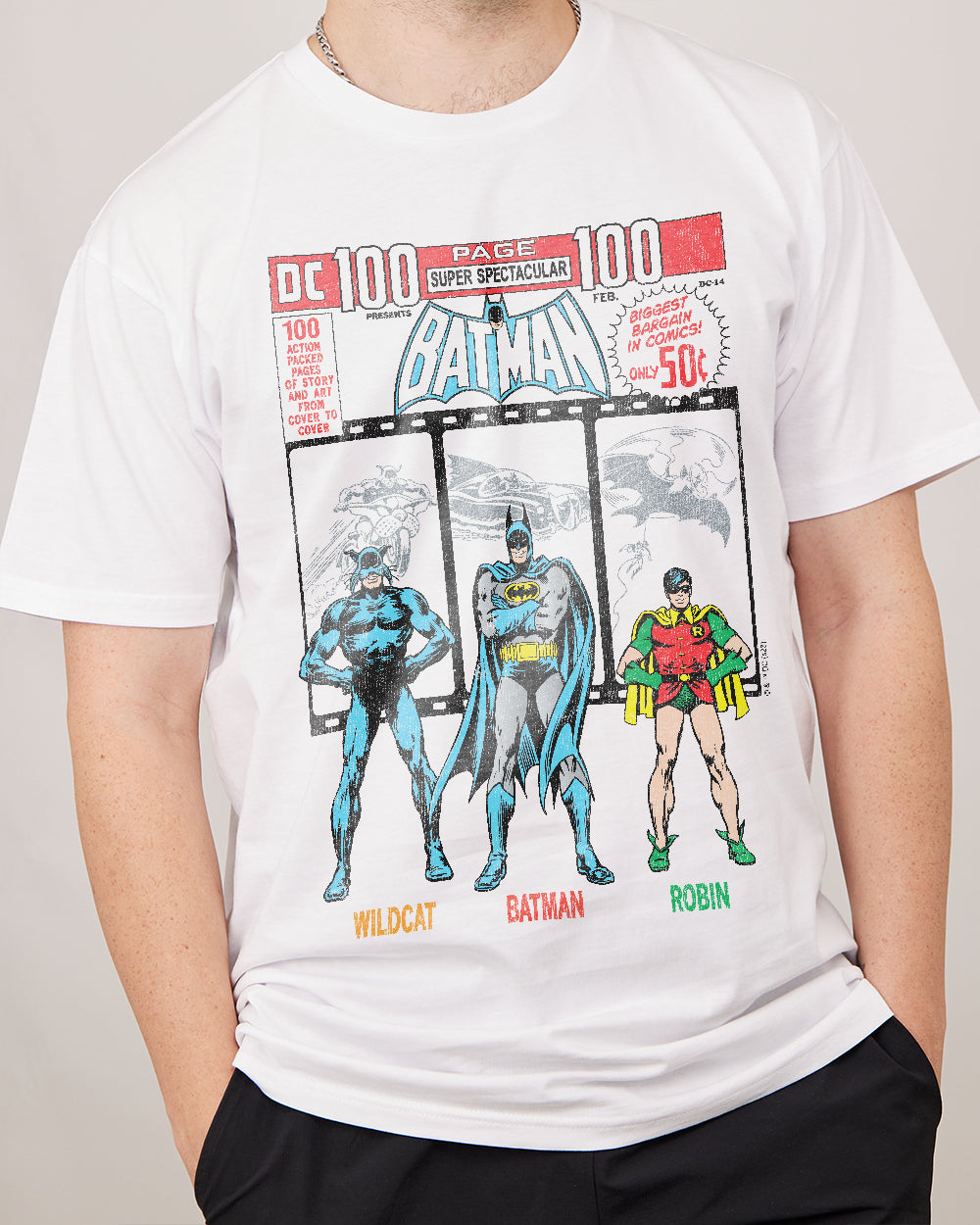 Batman Super Spectacular T-Shirt Australia Online #colour_white