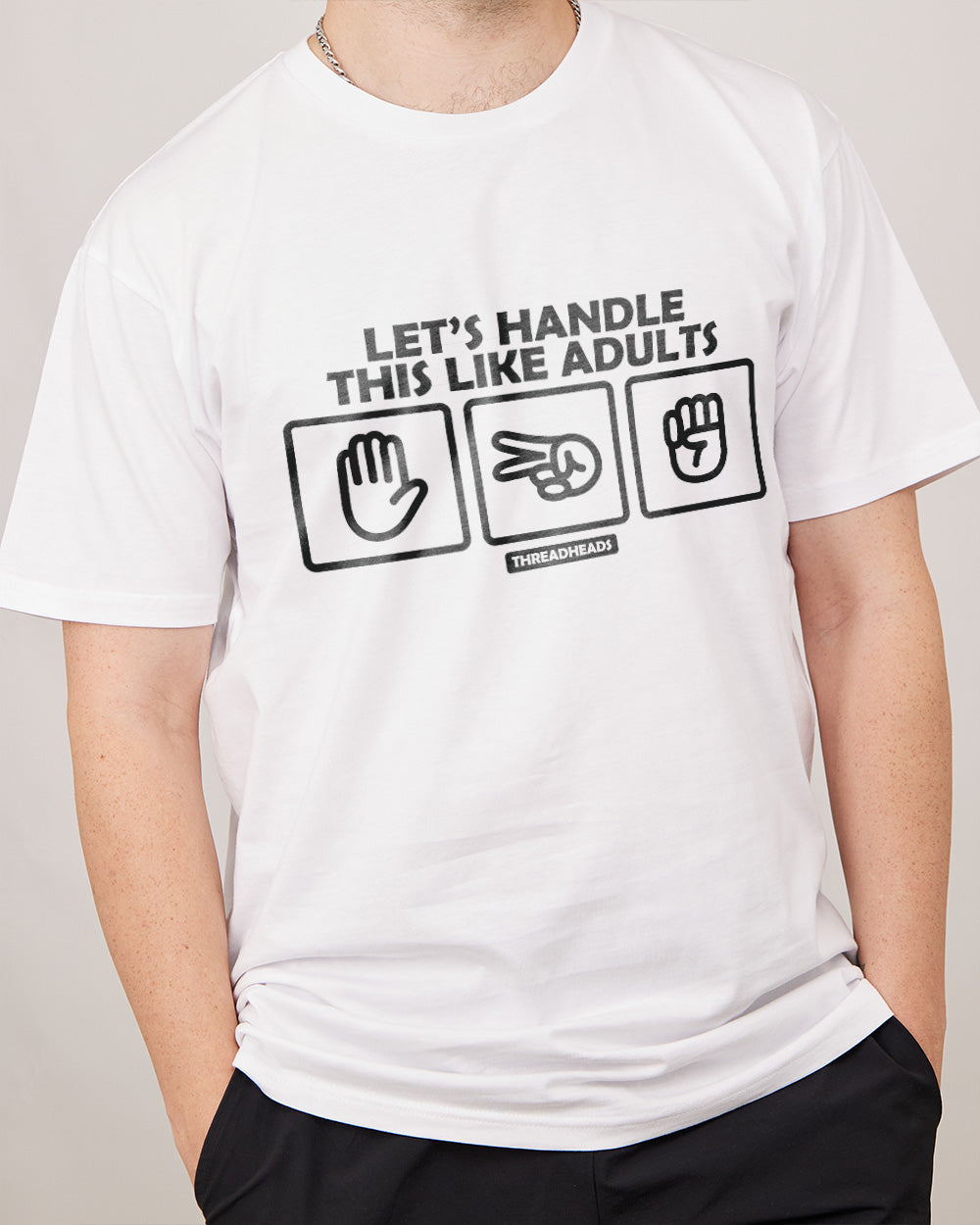 Let's Handle This Like Adults T-Shirt Australia Online #colour_white