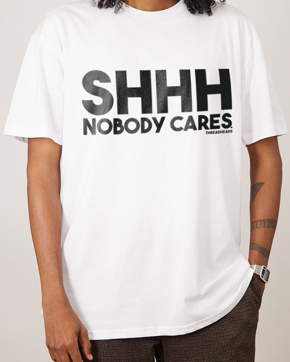 Nobody Cares T-Shirt Australia Online #colour_white