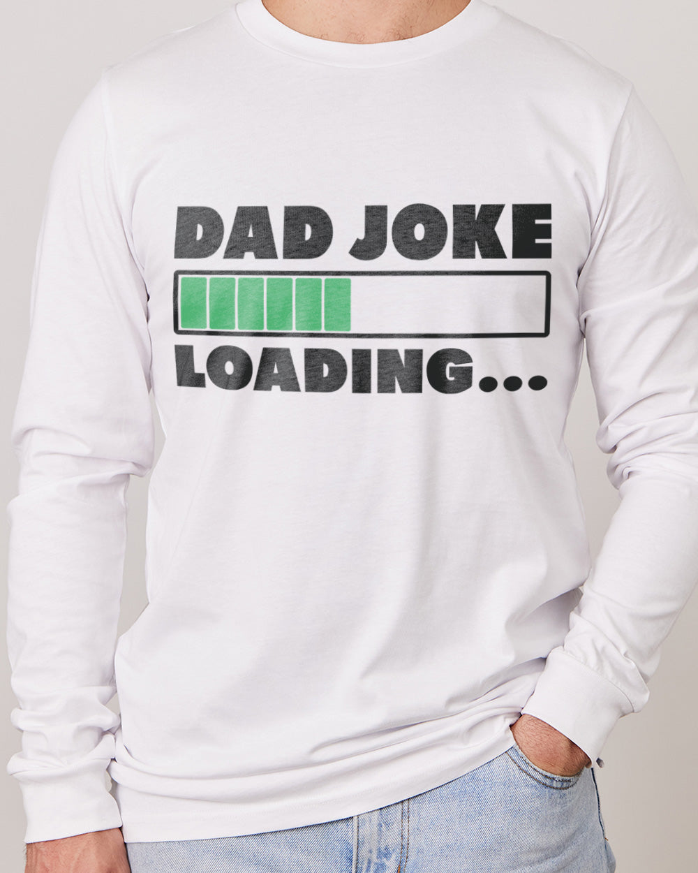 Dad Joke Loading Long Sleeve Australia Online #colour_white