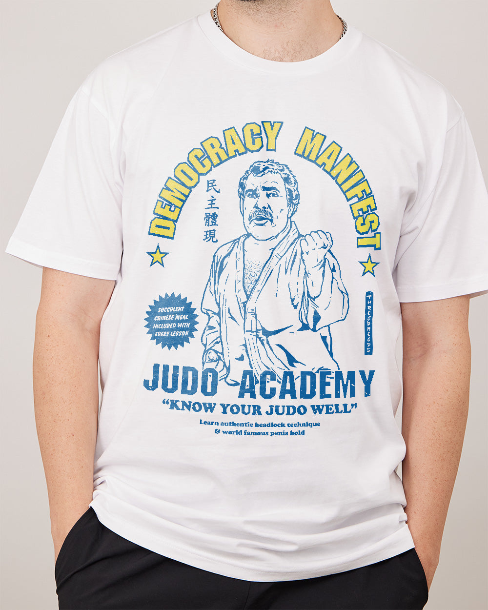 Democracy Manifest Judo Academy T-Shirt Australia Online #colour_white