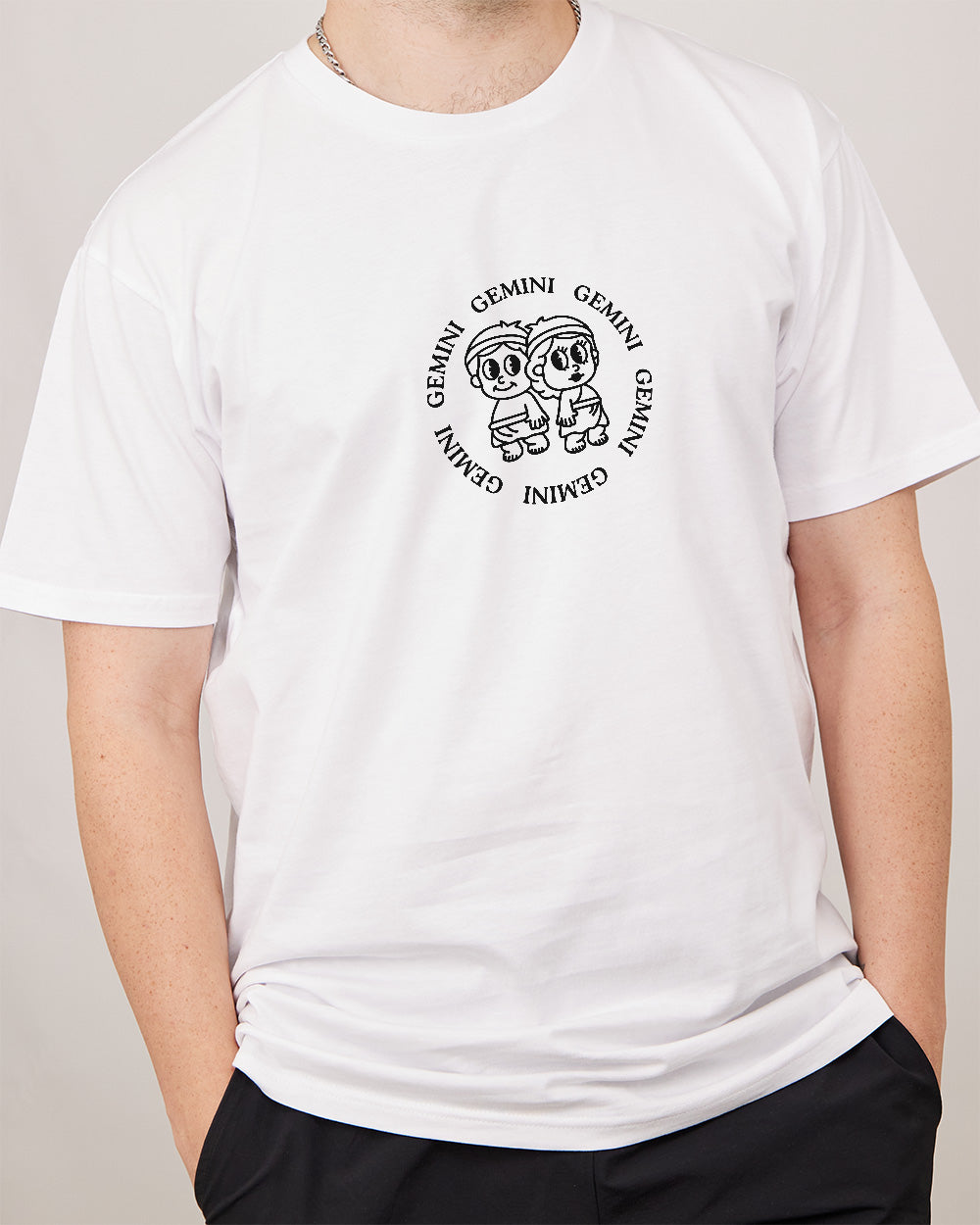 Gemini T-Shirt Australia Online #colour_white