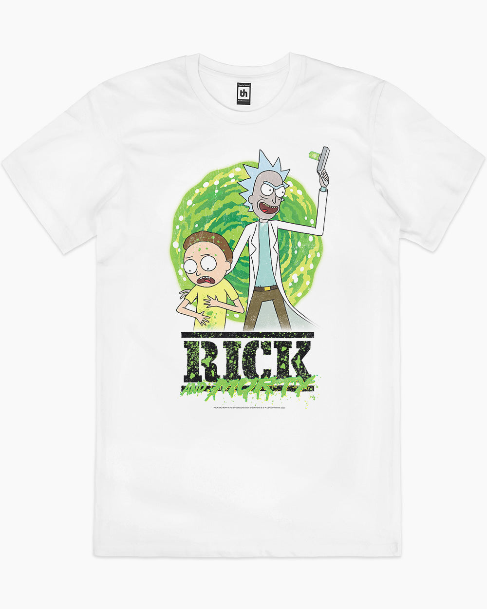 Rick and Morty Splatter T-Shirt Australia Online #colour_white