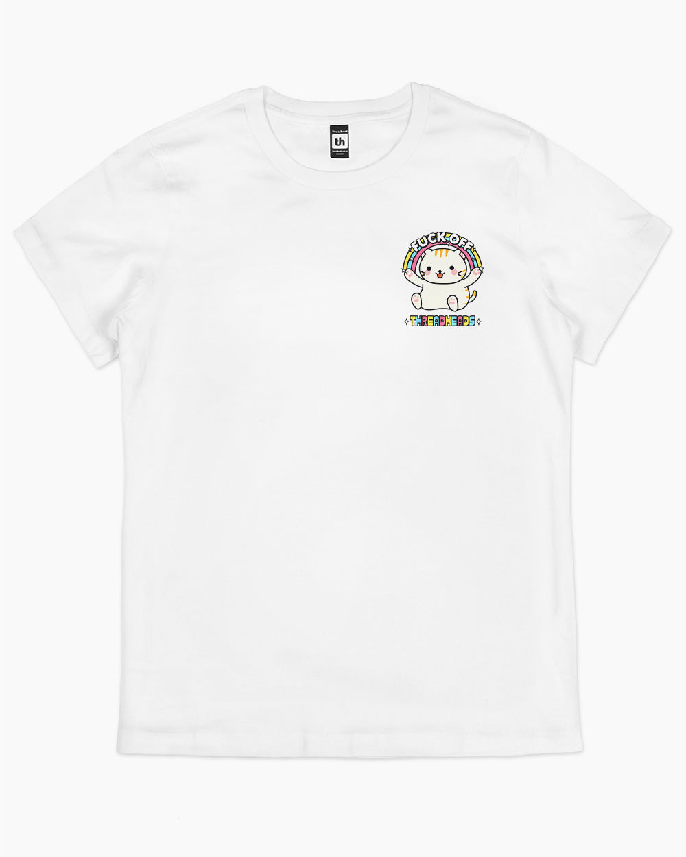 Fuck Off Cat T-Shirt Australia Online #colour_white