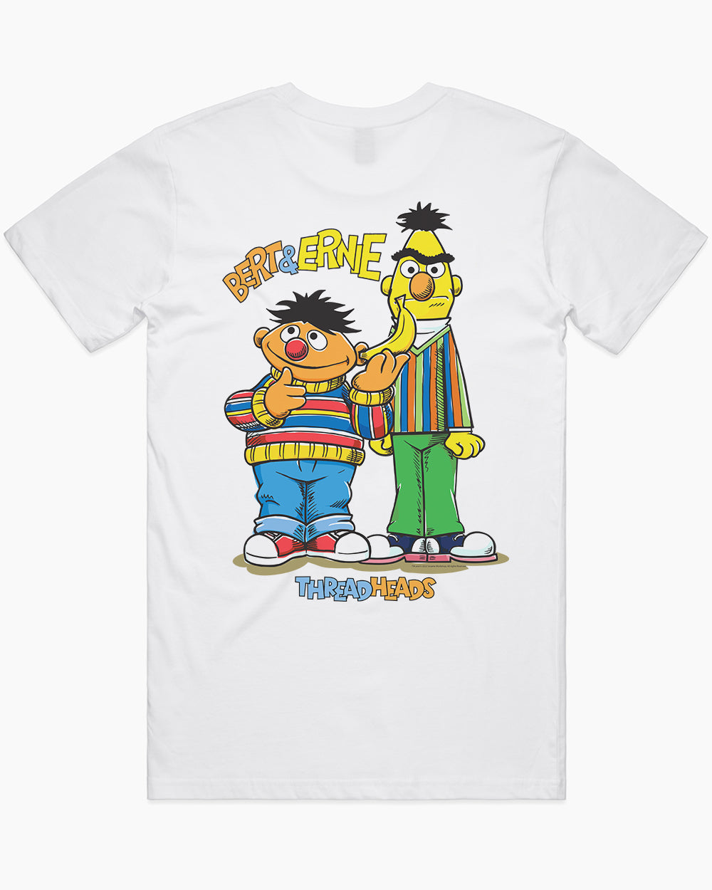 Bert And Ernie Driving Me Bananas T-Shirt Australia Online #colour_white