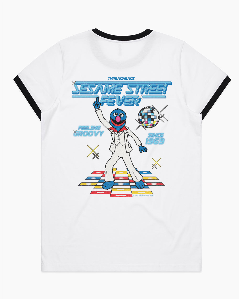Sesame Street Fever T-Shirt Australia Online #colour_black ringer