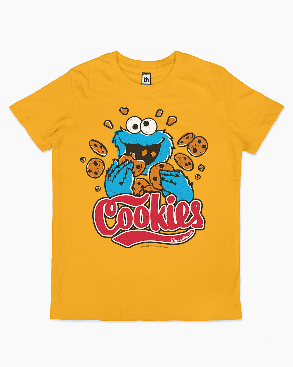 Cookie Monster Cookies Kids T-Shirt Australia Online #colour_yellow