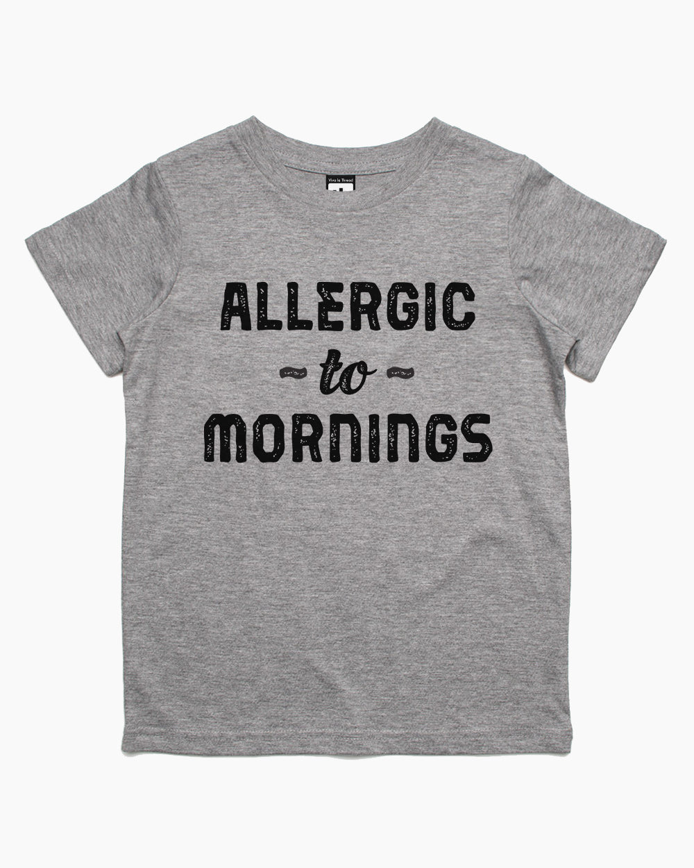 Allergic to Mornings Kids T-Shirt Australia Online #colour_grey