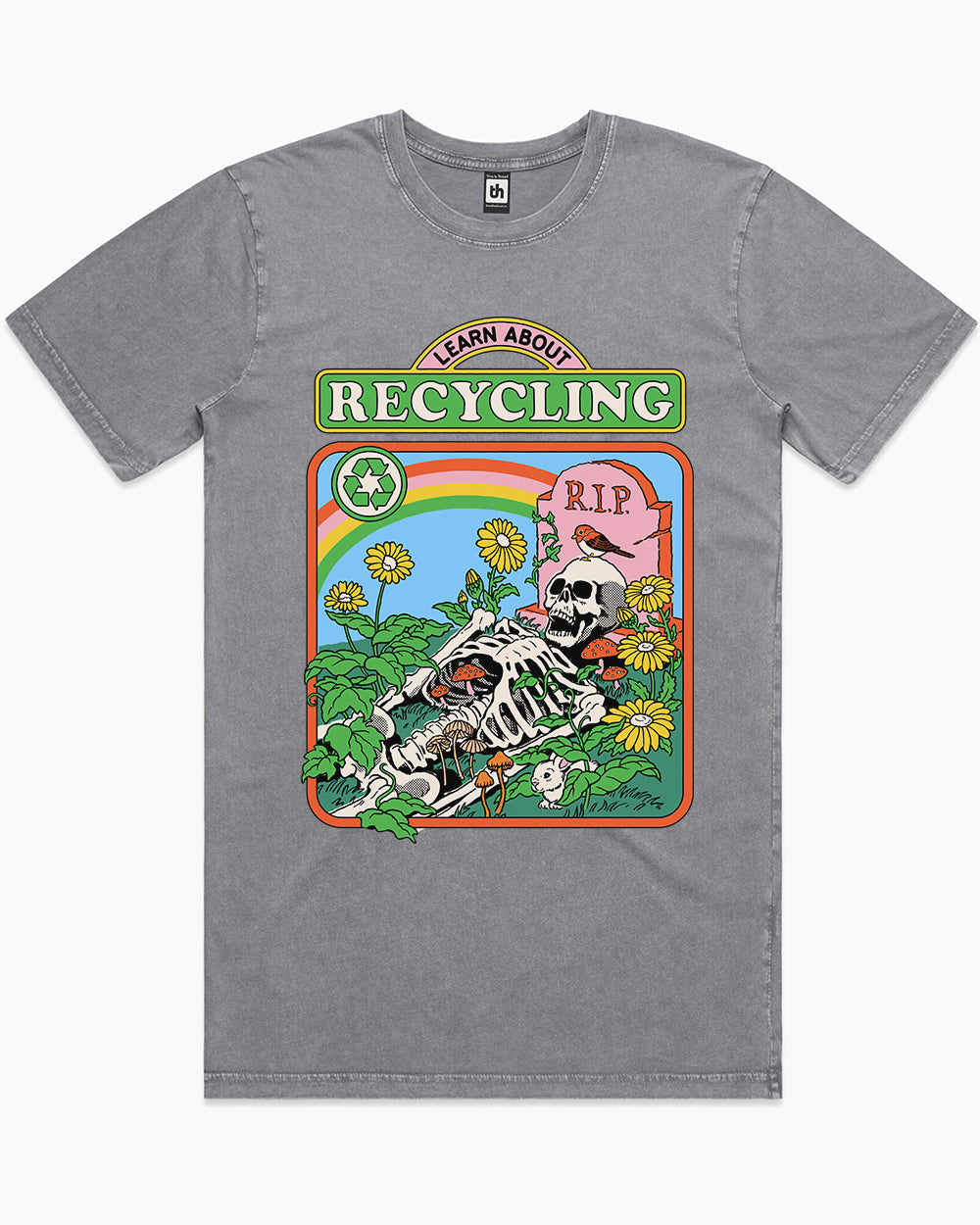 Learn About Recycling Stonewash Tee Australia Online #colour_ash stone