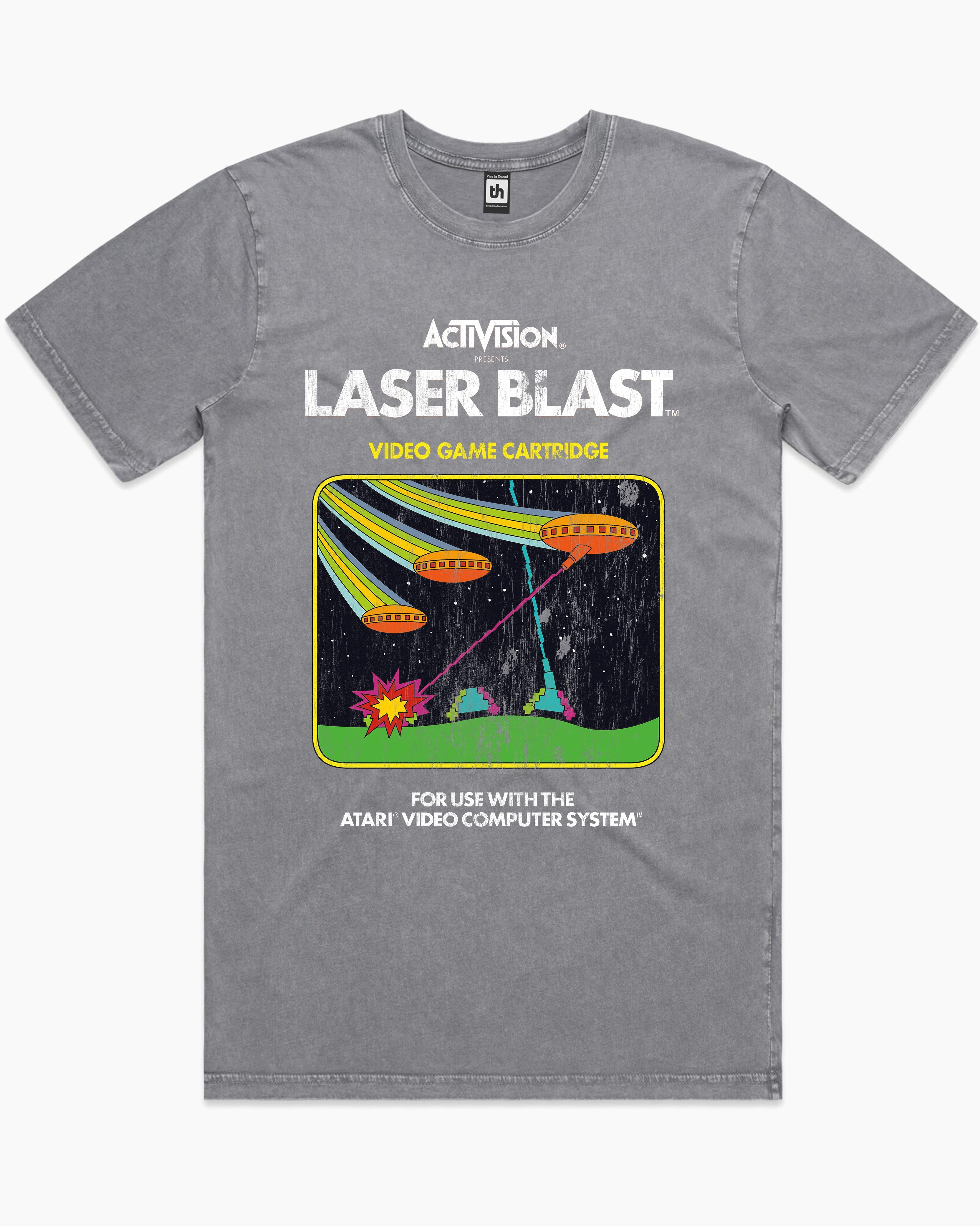 Laser Blast Vintage Stonewash Tee Australia Online #colour_ash stone