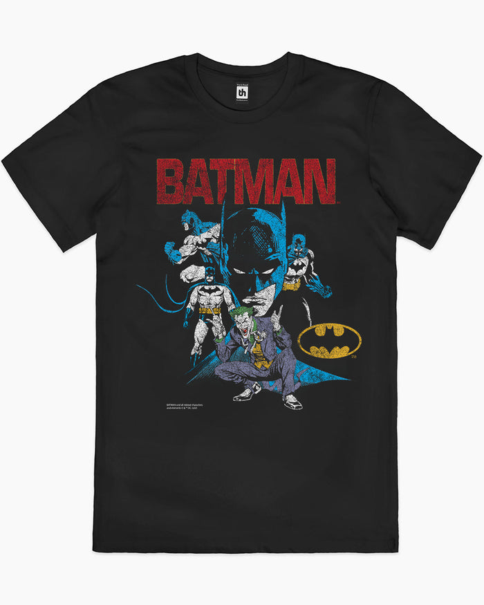 BATMAN Batman Joker character print T-shirt Men's L size cotton black type Vintage Second Hand main image 1