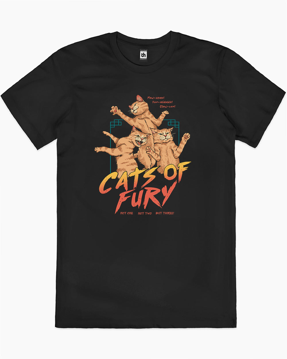 Cats of Fury T-Shirt Australia Online #colour_black