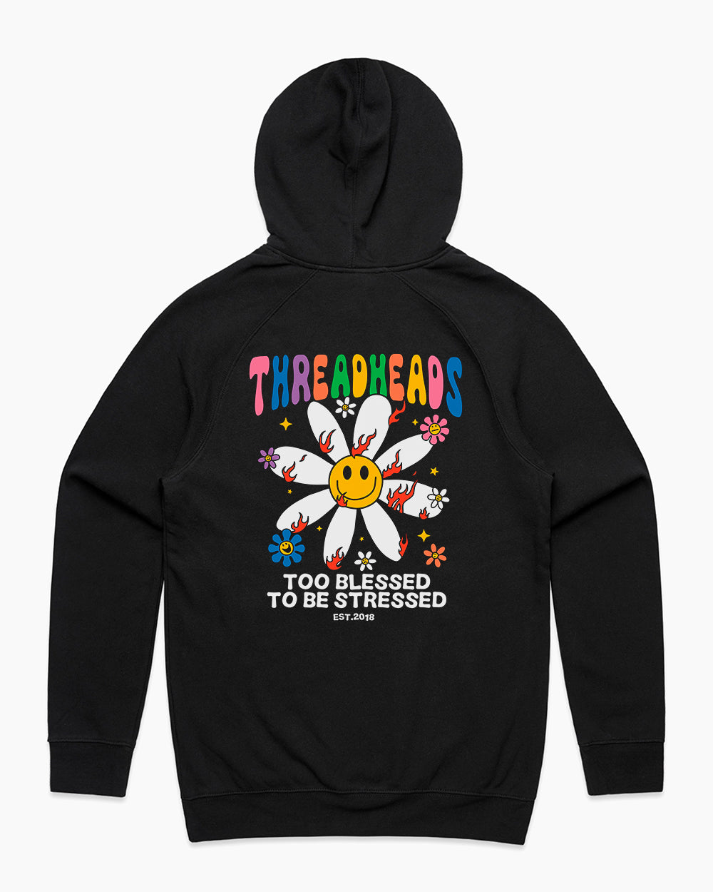 Too Blessed to be Stressed Hoodie Australia Online #colour_black