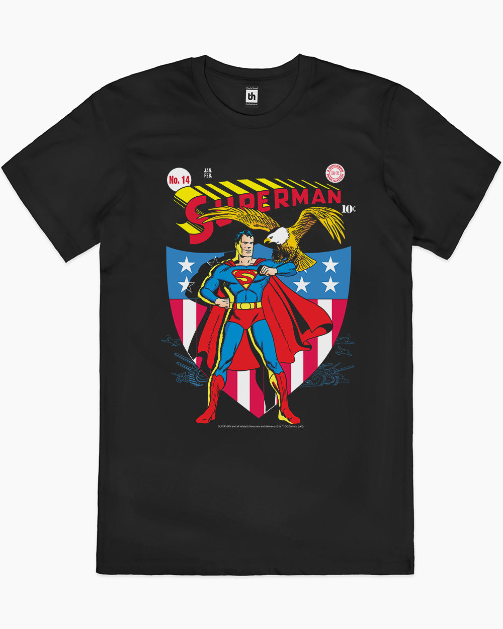 Superman 14th Edition T-Shirt Australia Online #colour_black