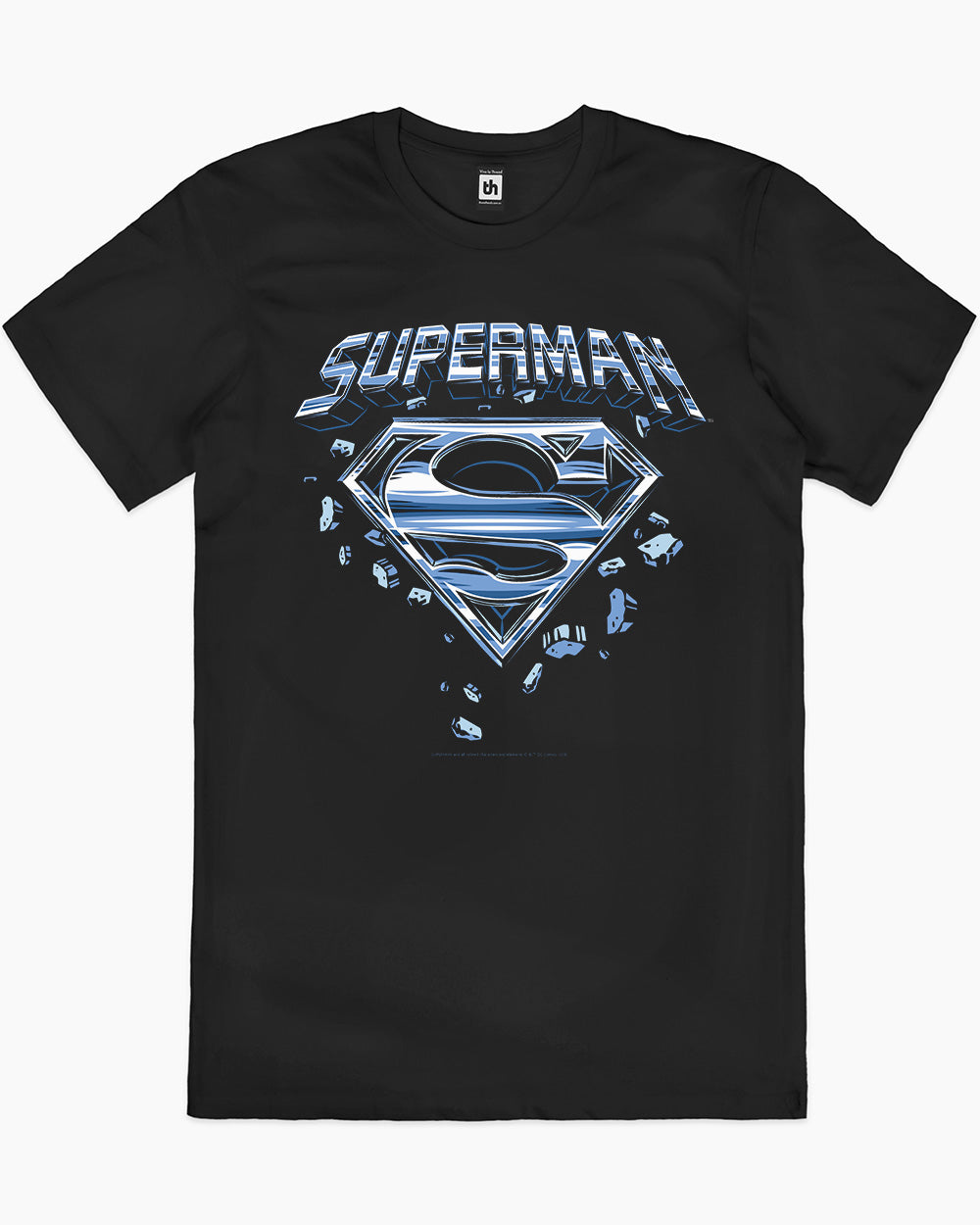 Superman t shirt 2024 black and silver