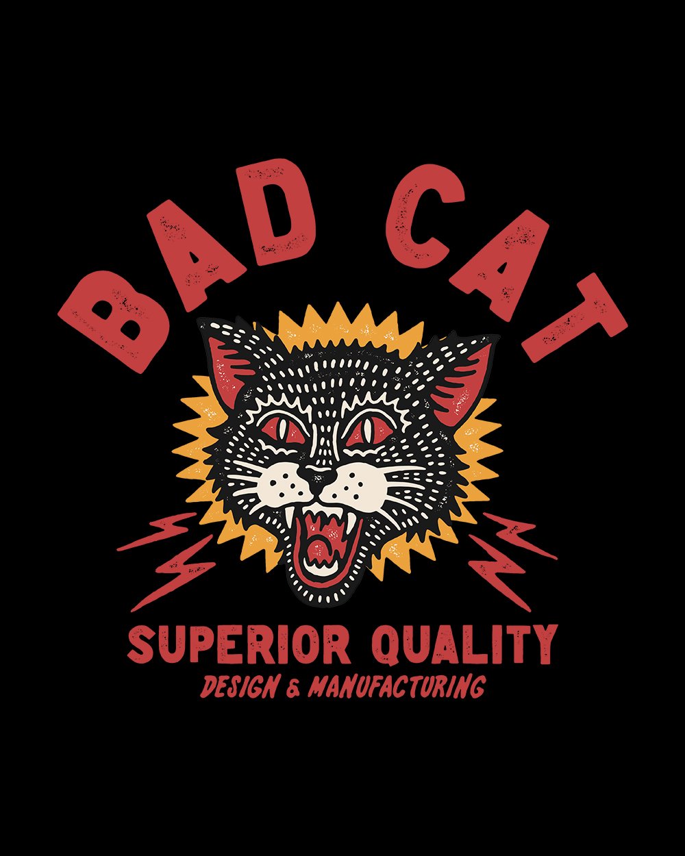 Bad Cat T-Shirt Australia Online #colour_black