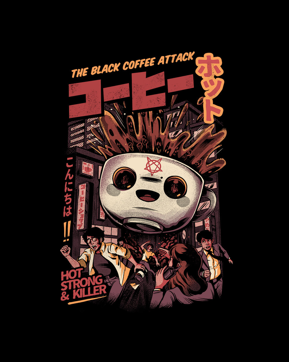 Black Coffee Kaiju Sweater Australia Online #colour_black