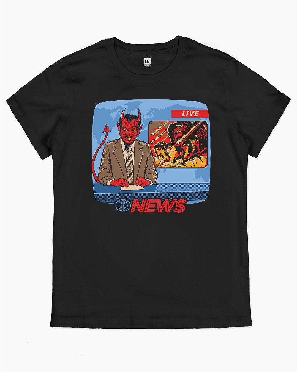 Breaking News T-Shirt Australia Online #colour_black