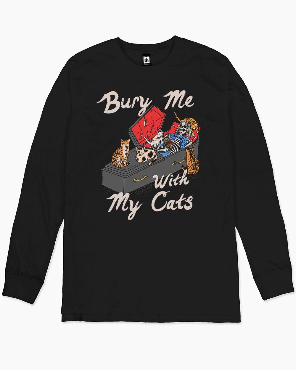 Bury Me With My Cats Long Sleeve Australia Online #colour_black