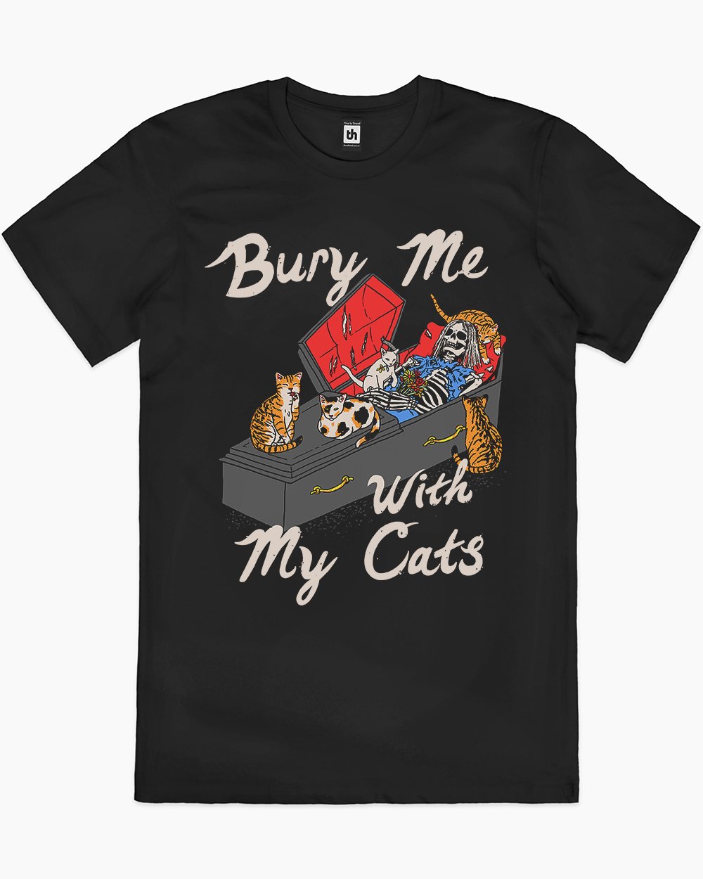 Bury Me With My Cats T-Shirt Australia Online #colour_black