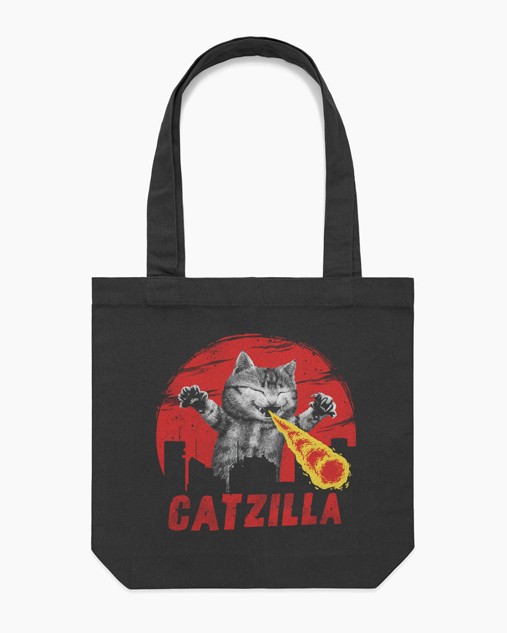 Catzilla Fire Tote Bag Australia Online #colour_black