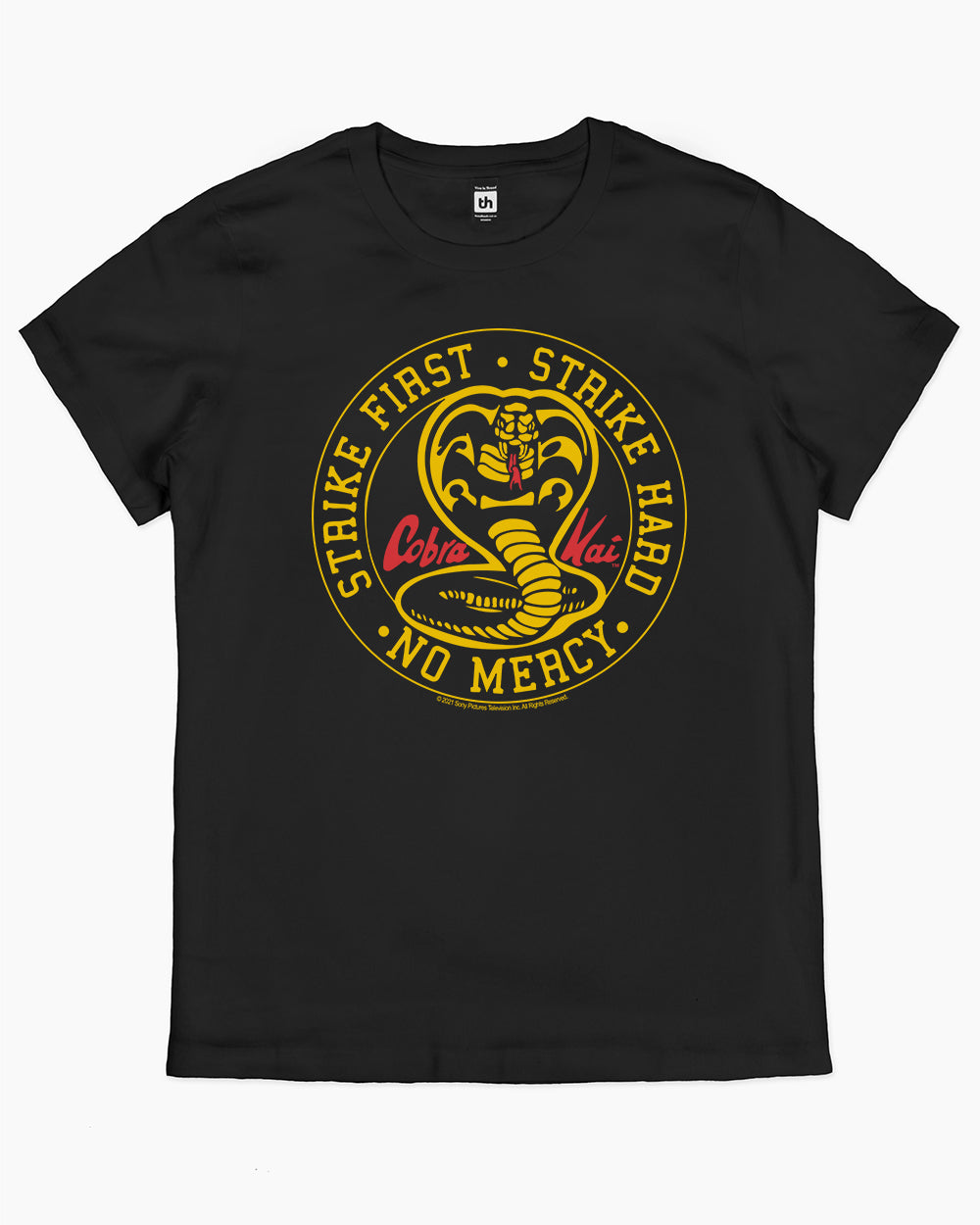 Cobra Kai No Mercy Icon T-Shirt Australia Online #colour_black