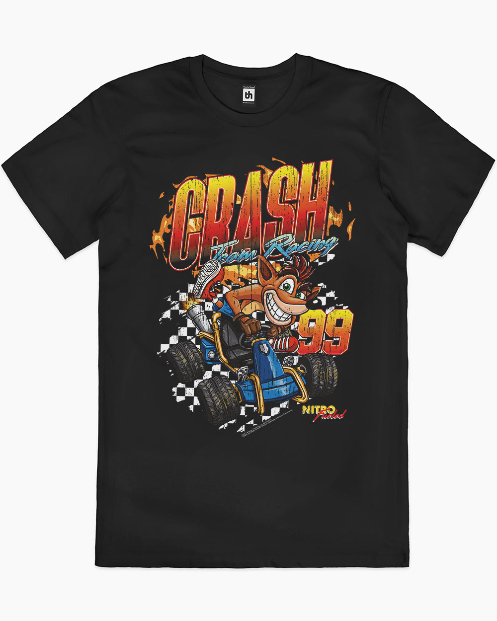 Crash Racing T-Shirt Australia Online #colour_black