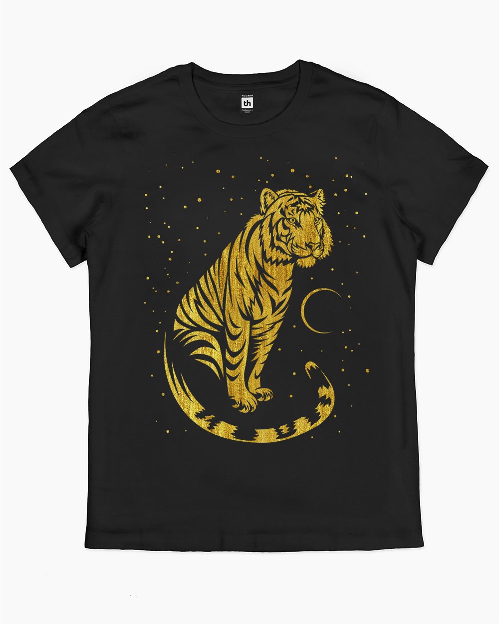 Golden Tribal Tiger T-Shirt Australia Online #colour_black