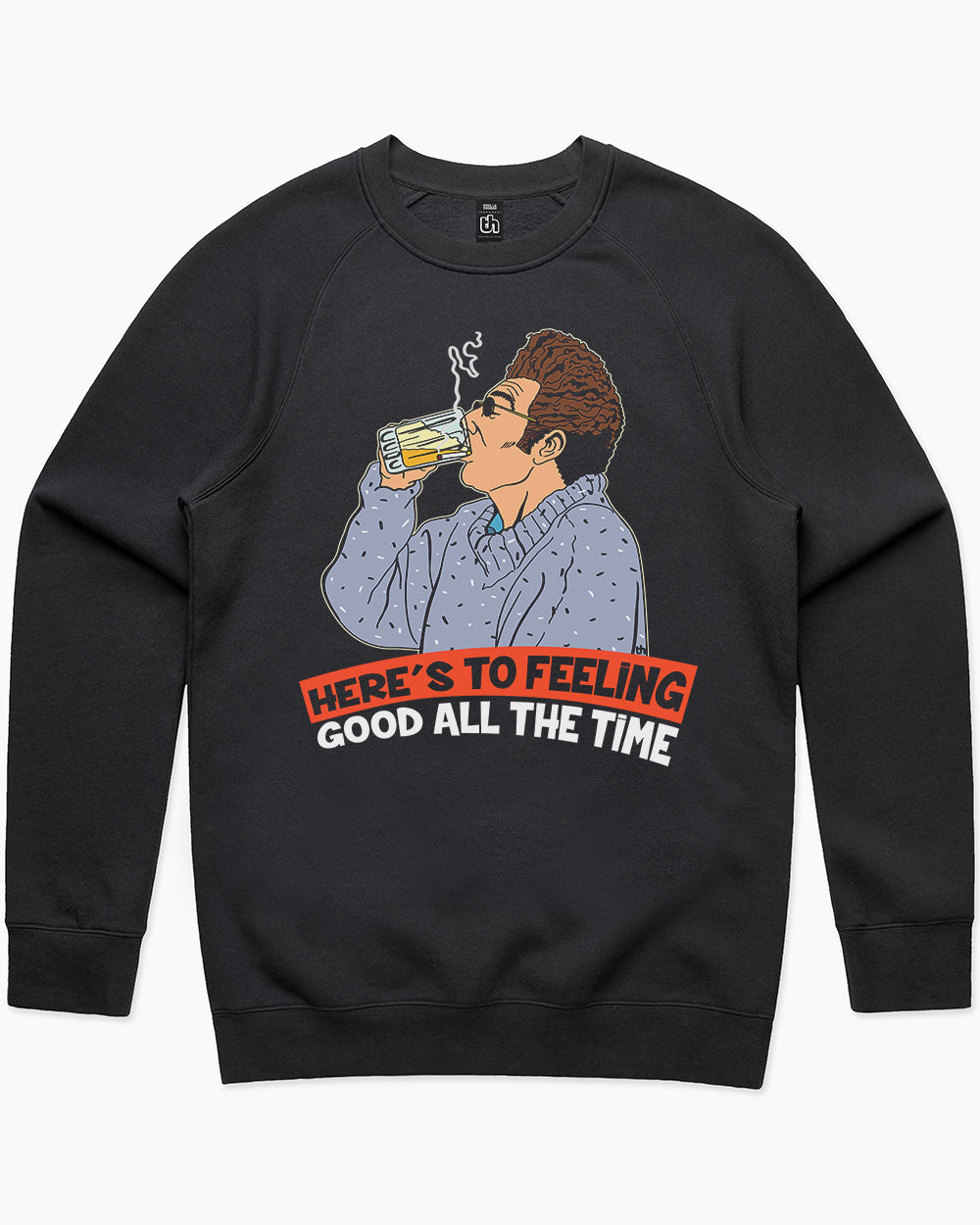 Here's to Feeling Good All the Time Sweater Australia Online #colour_black