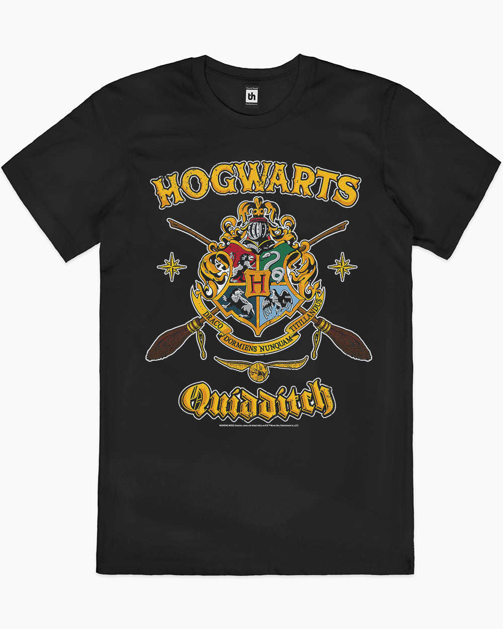 Hogwarts Quidditch Shield T-Shirt Australia Online #colour_black