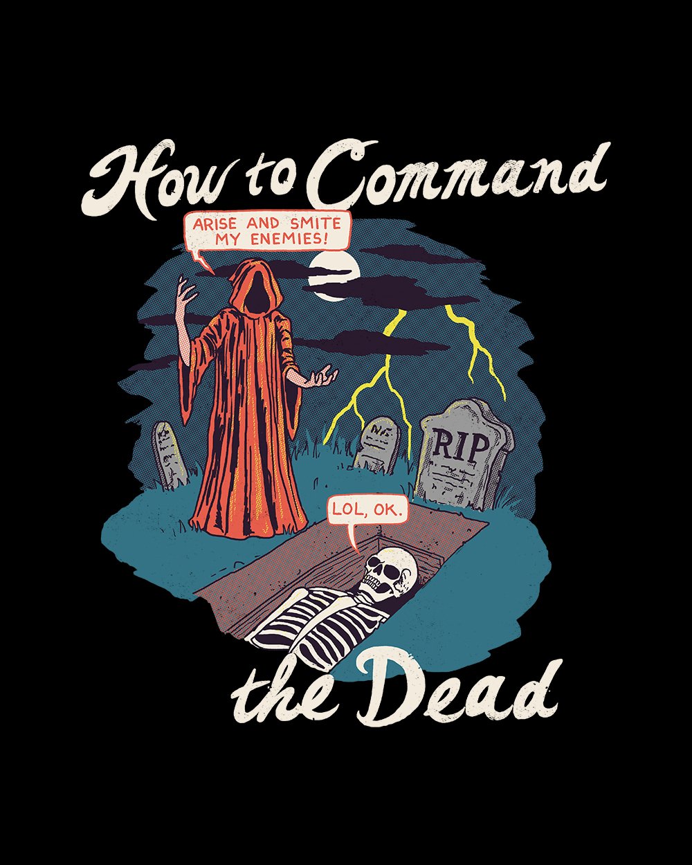 How to Command the Dead T-Shirt Australia Online #colour_black
