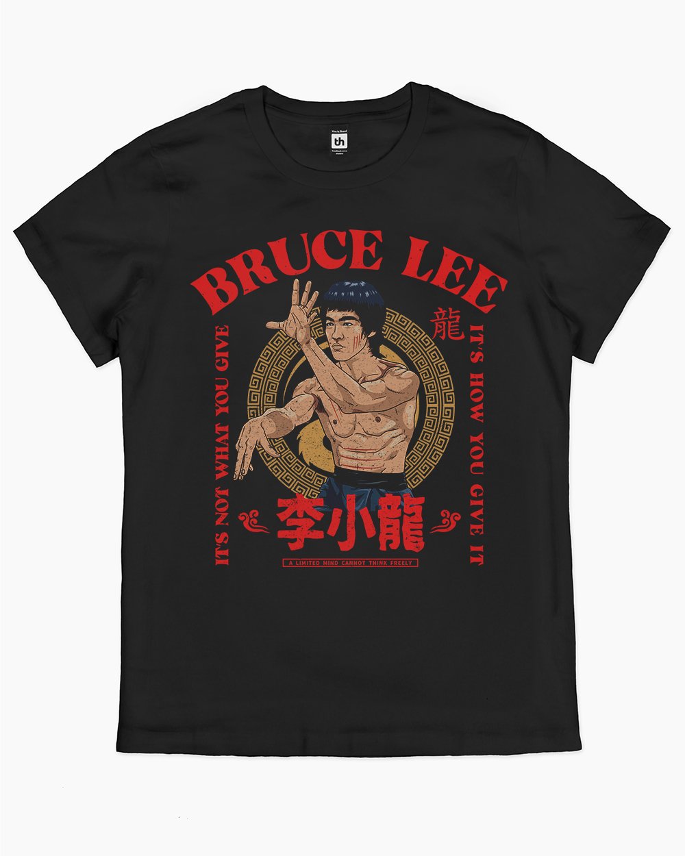 Bruce Lee It's Not What You Give T-Shirt Australia Online #colour_black